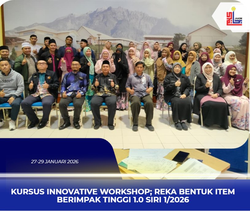 KURSUS INNOVATIVE WORKSHOP;REKA BENTUK ITEM BERIMPAK TINGGI 1.0 SIRI 1/2026